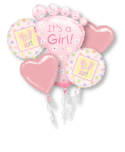 Baby Girl Balloon Display