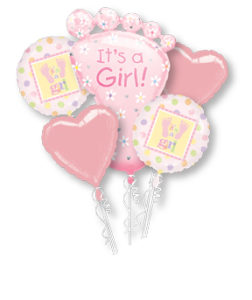 Baby Girl Balloon Display